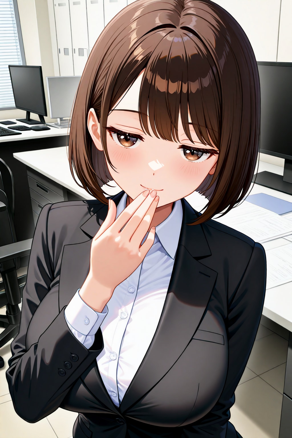 ジト目で見てくるアキちゃん