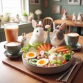 ウサギカフェのランチ 2枚目