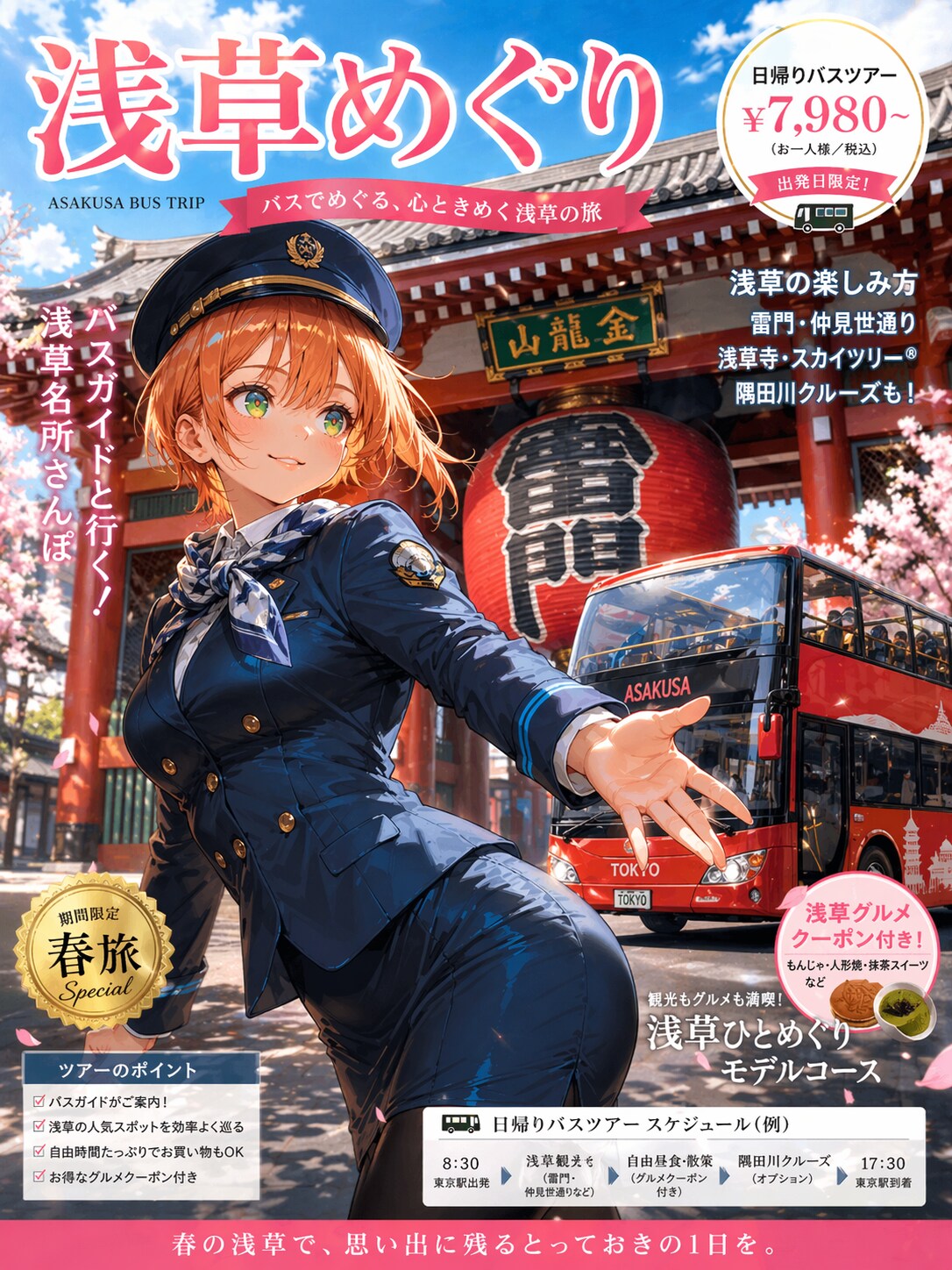 バスで行く浅草旅行