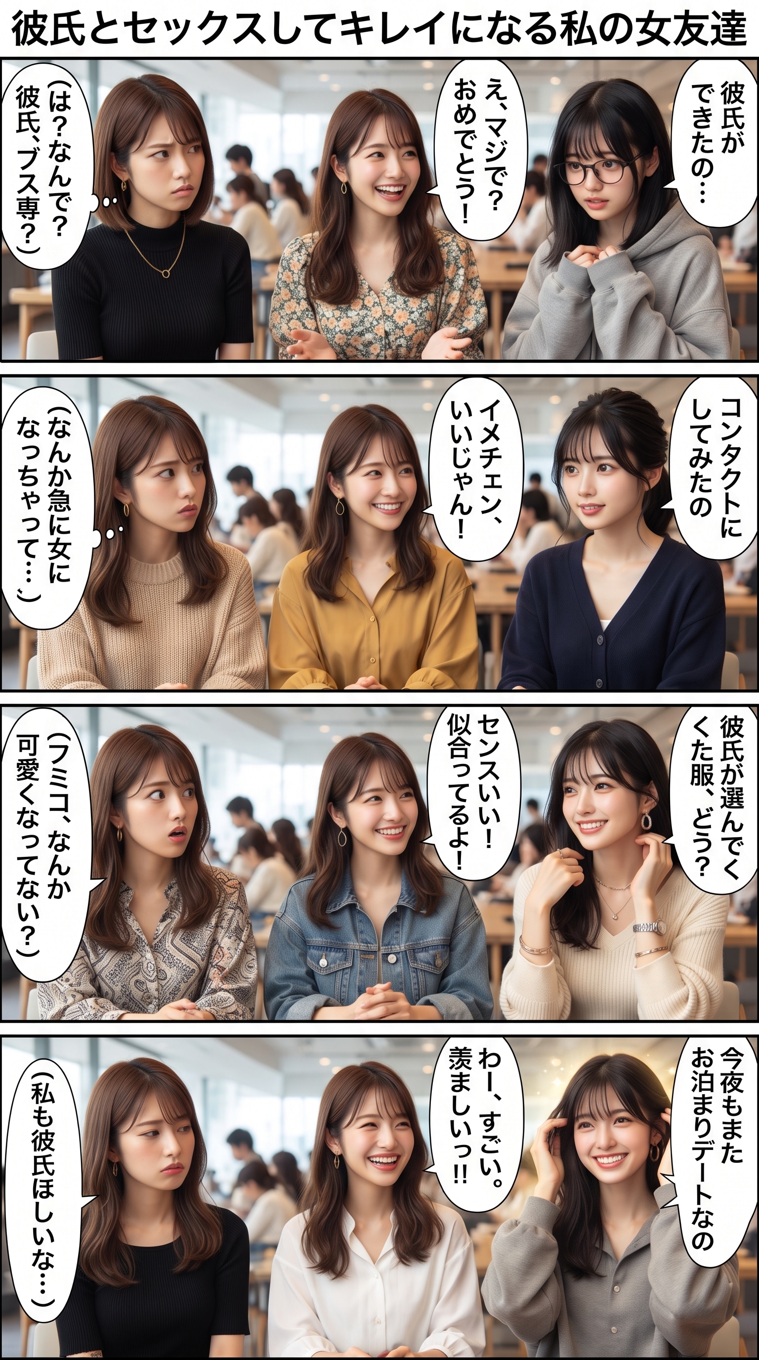 『カレとのエッチでキレイになる女友達』