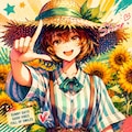 ひまわりと少女20 2枚目