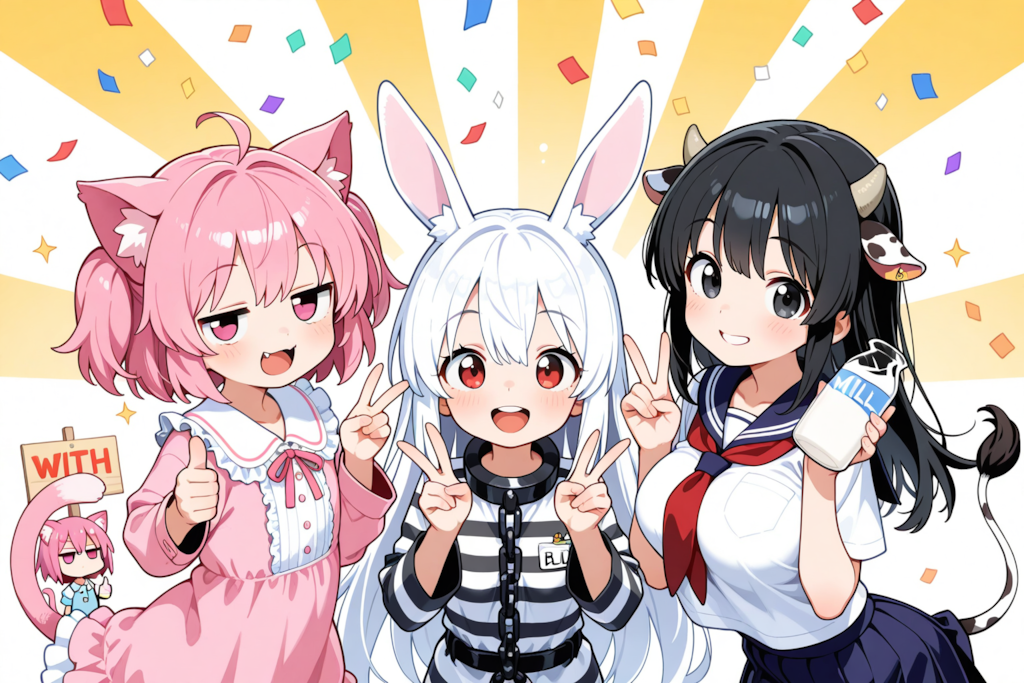 「猫」「兎」「牛」