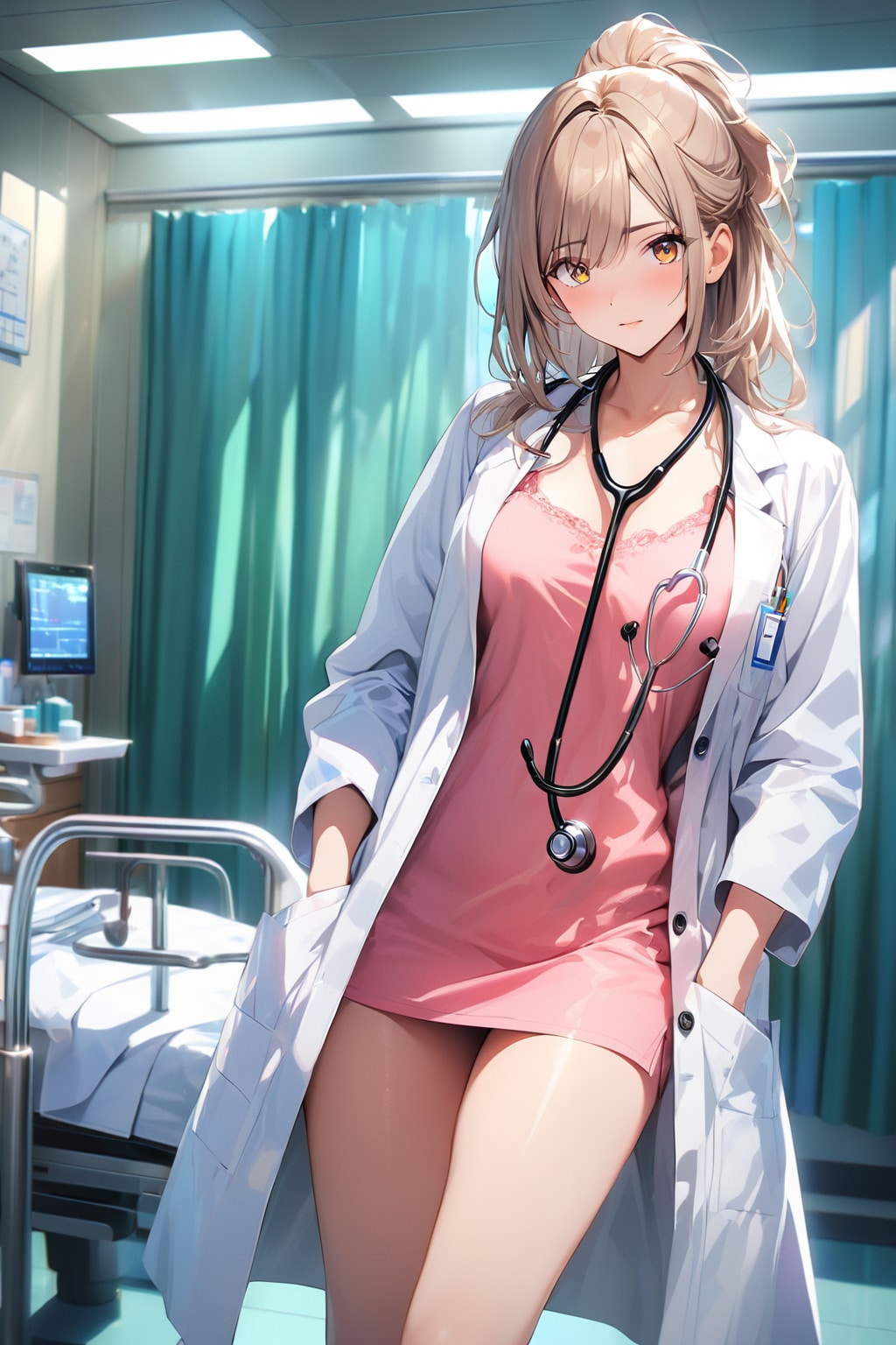 (782HQ)茶髪ちゃん白衣I２I