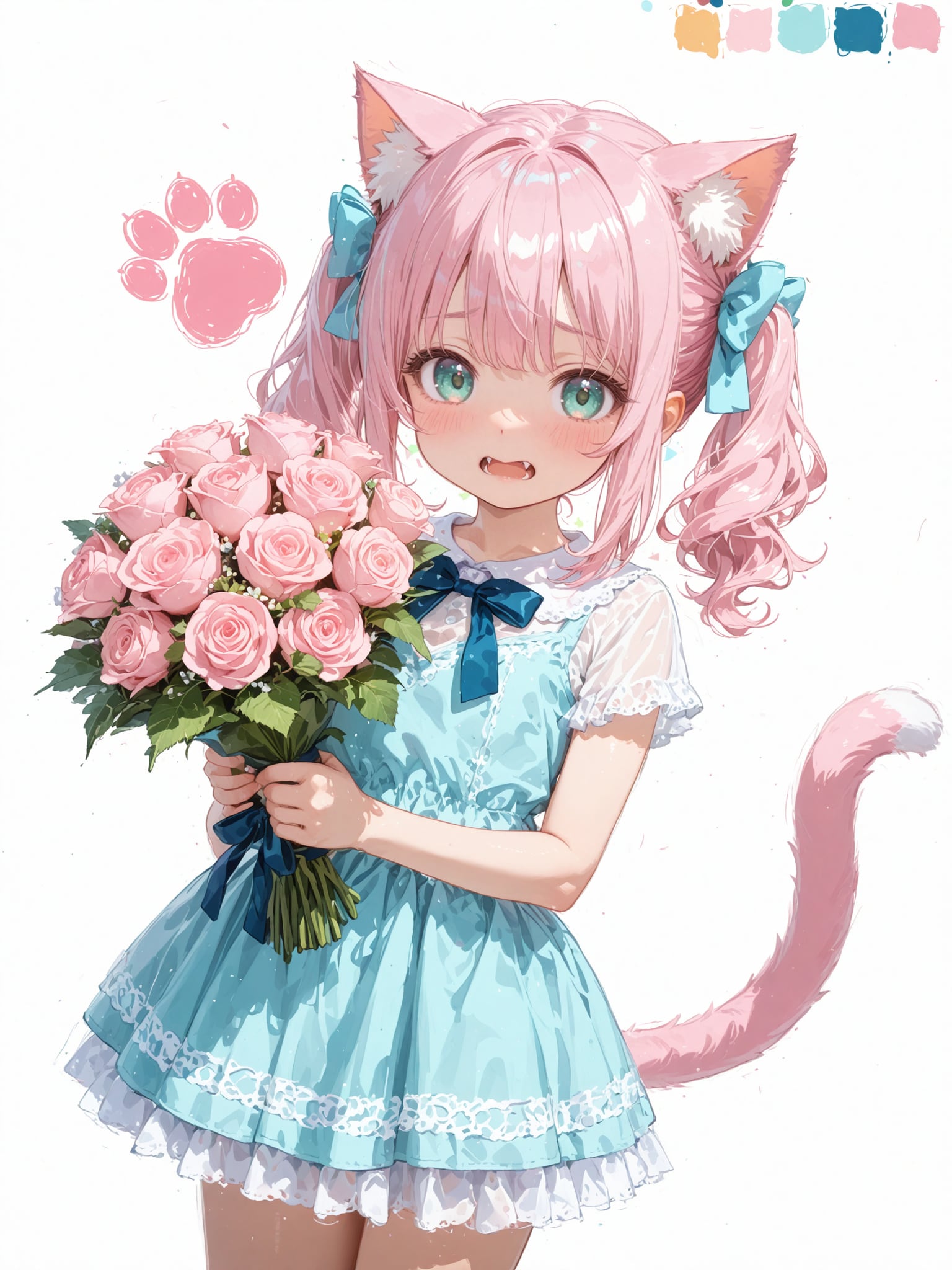 花束を(強引に)頂きました！ | の人気AIイラスト・グラビア