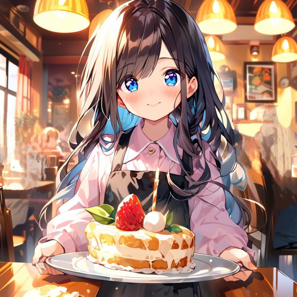 思い出レストランの給仕の少女