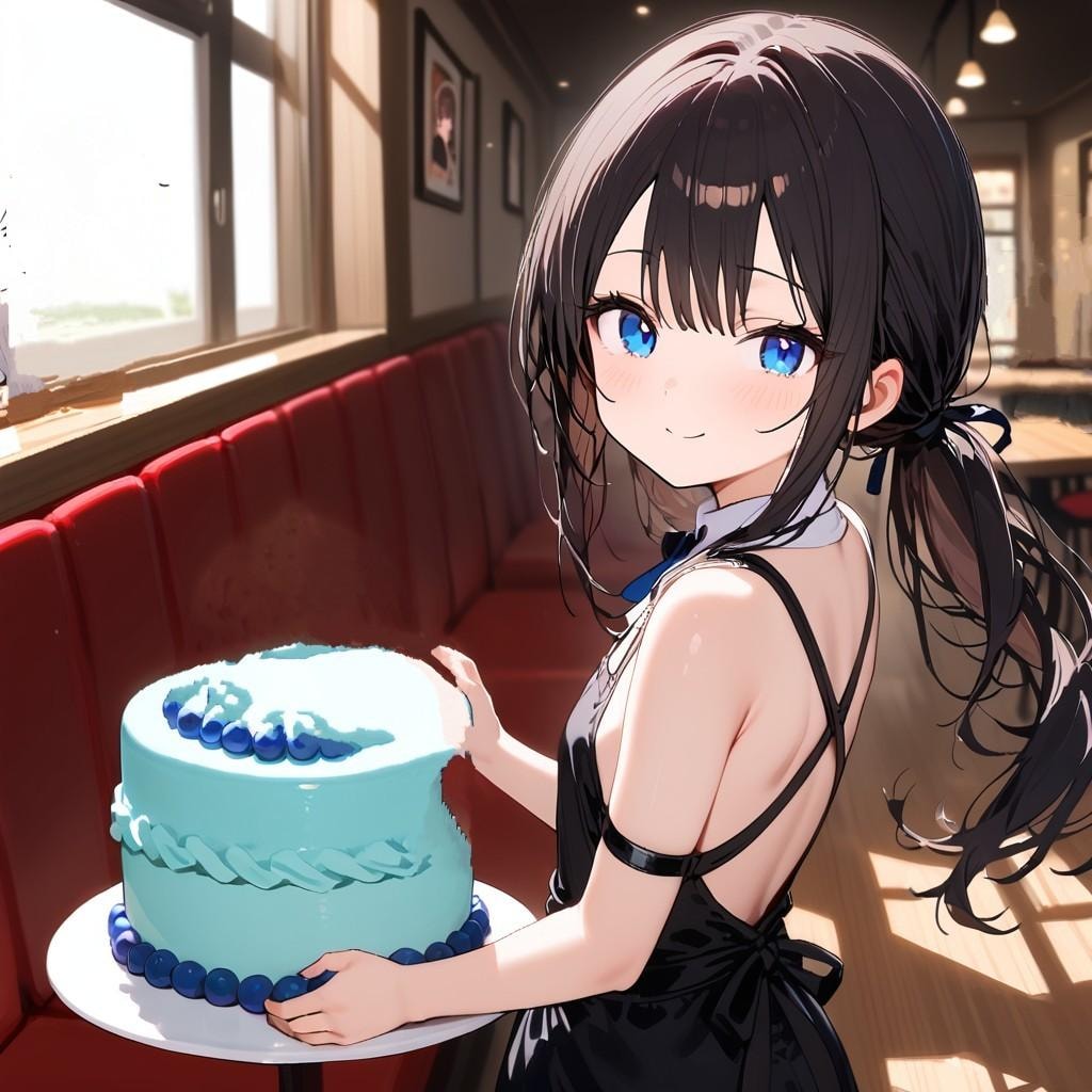 思い出レストランの給仕の少女