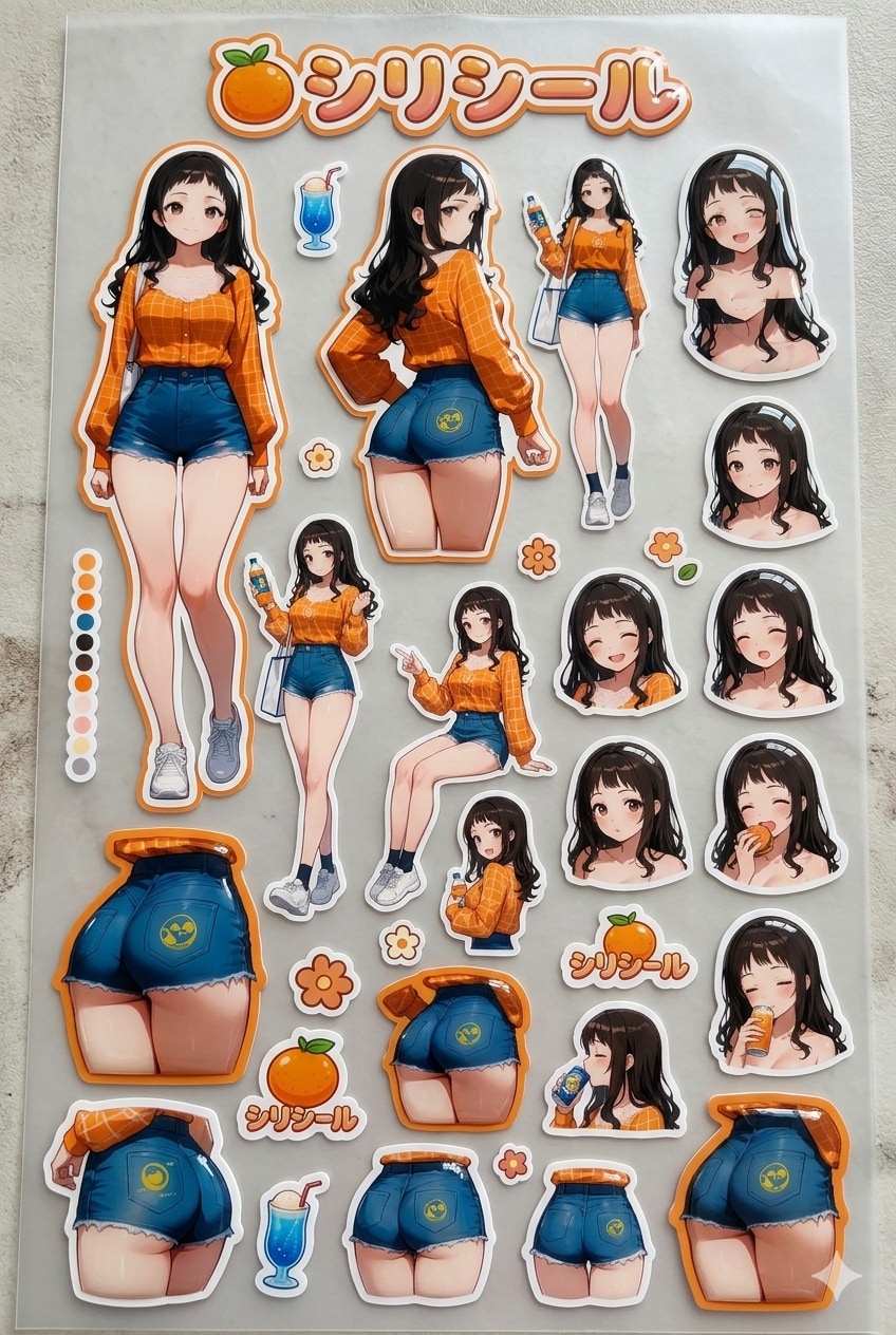 🍊のお尻シール | の人気AIイラスト・グラビア