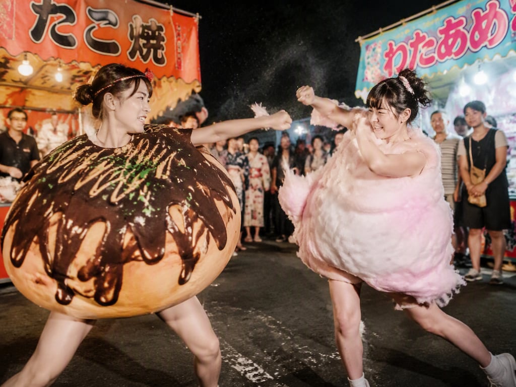 たこ焼きｖｓわたあめ
