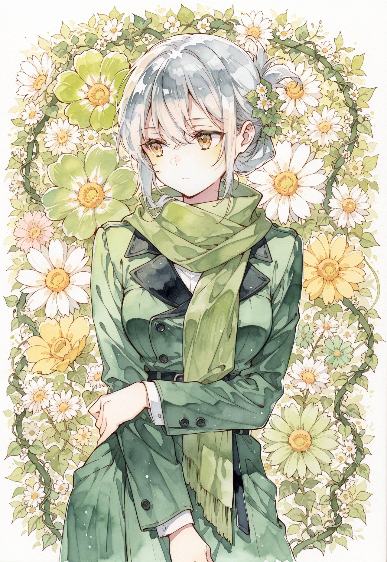 看板娘　flowers | の人気AIイラスト・グラビア