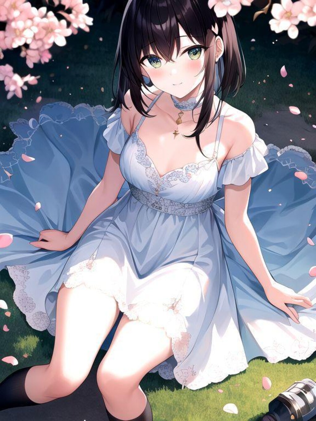 桜の木の下で