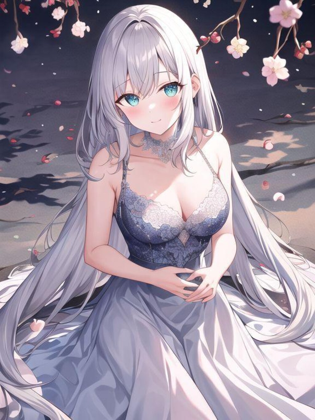 桜の木の下で