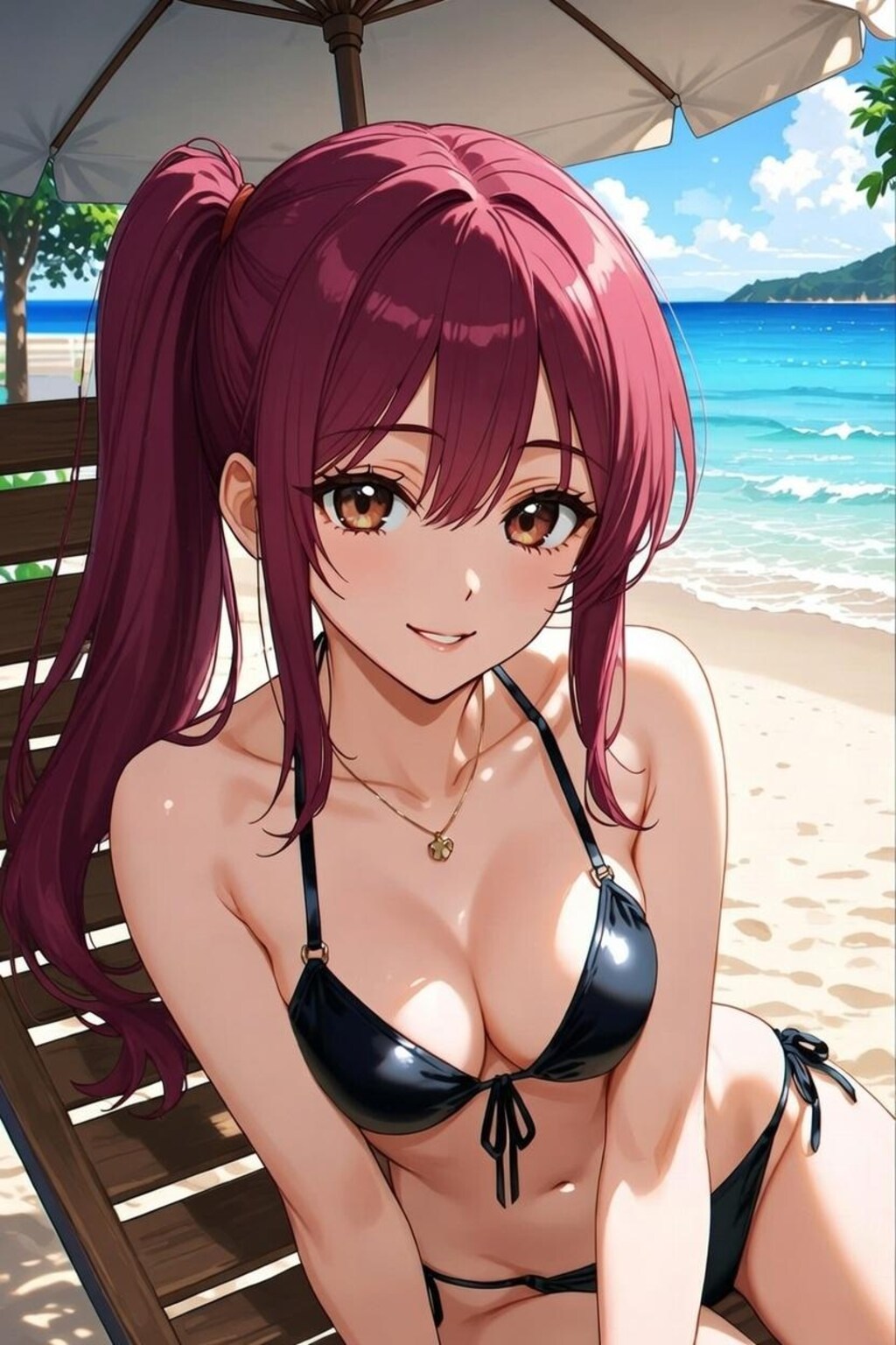 お正月はハワイで海水浴