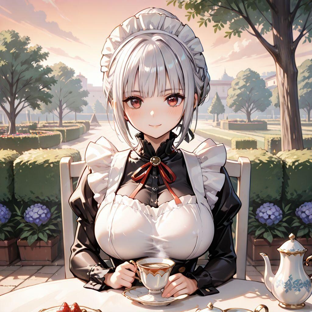 メイドとティータイム2(兼step比較 1枚目から 120,96,60,20)