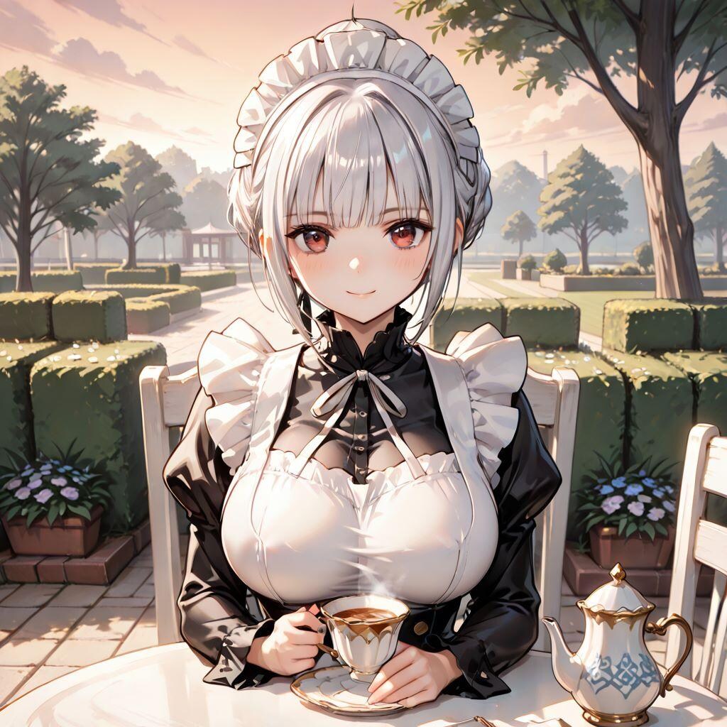 メイドとティータイム2(兼step比較 1枚目から 120,96,60,20)