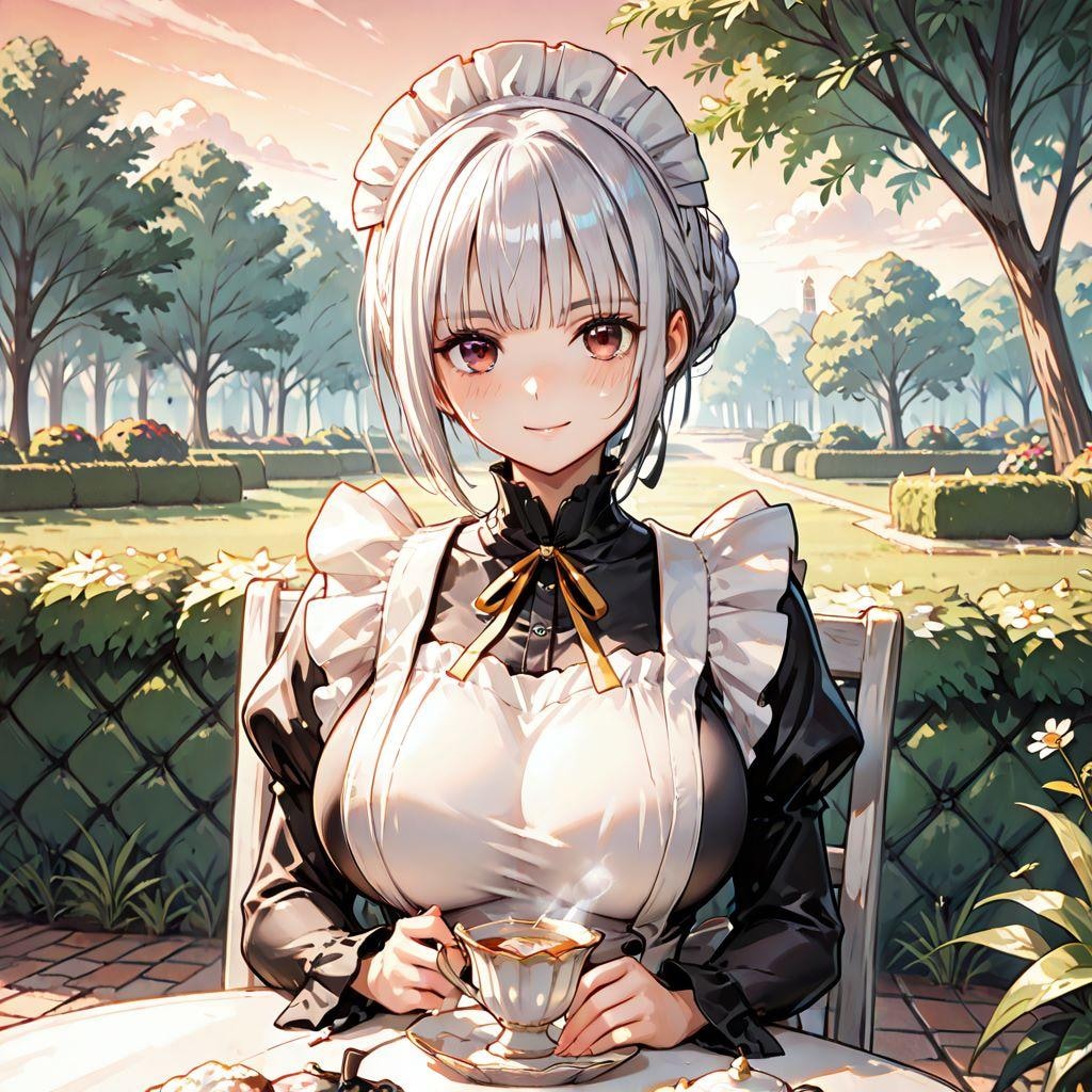 メイドとティータイム2(兼step比較 1枚目から 120,96,60,20)