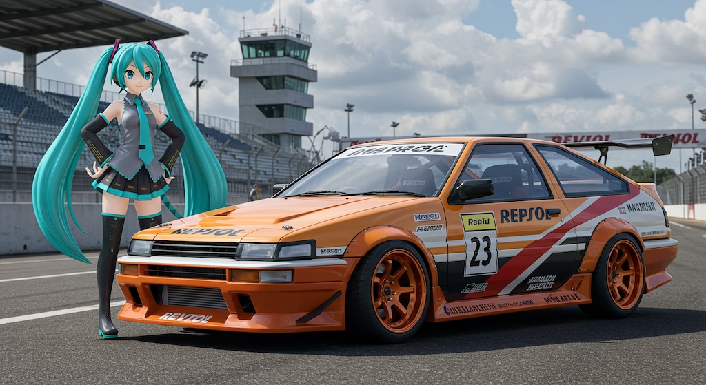 初音ミクと　AE86N2仕様