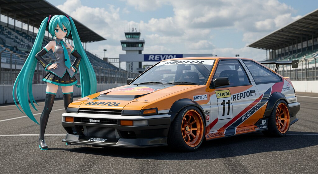 初音ミクと　AE86N2仕様