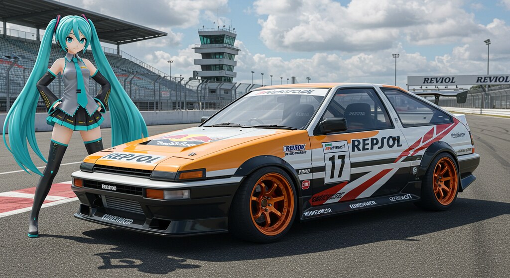 初音ミクと　AE86N2仕様