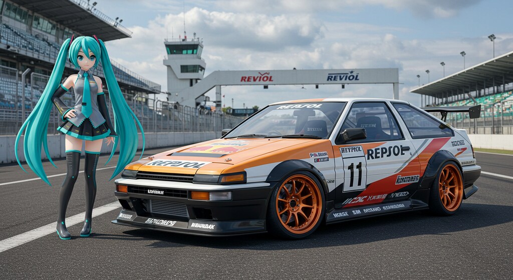 初音ミクと　AE86N2仕様