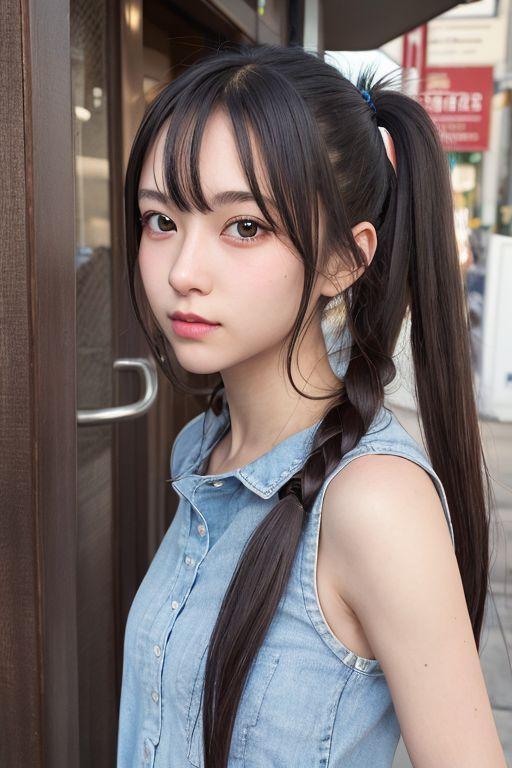 女子高生ツインテール