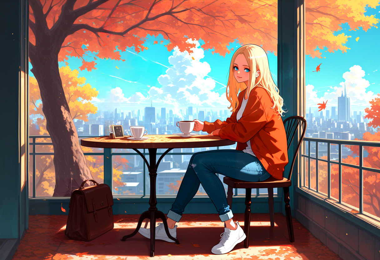 秋は待ち合わせ | の人気AIイラスト・グラビア