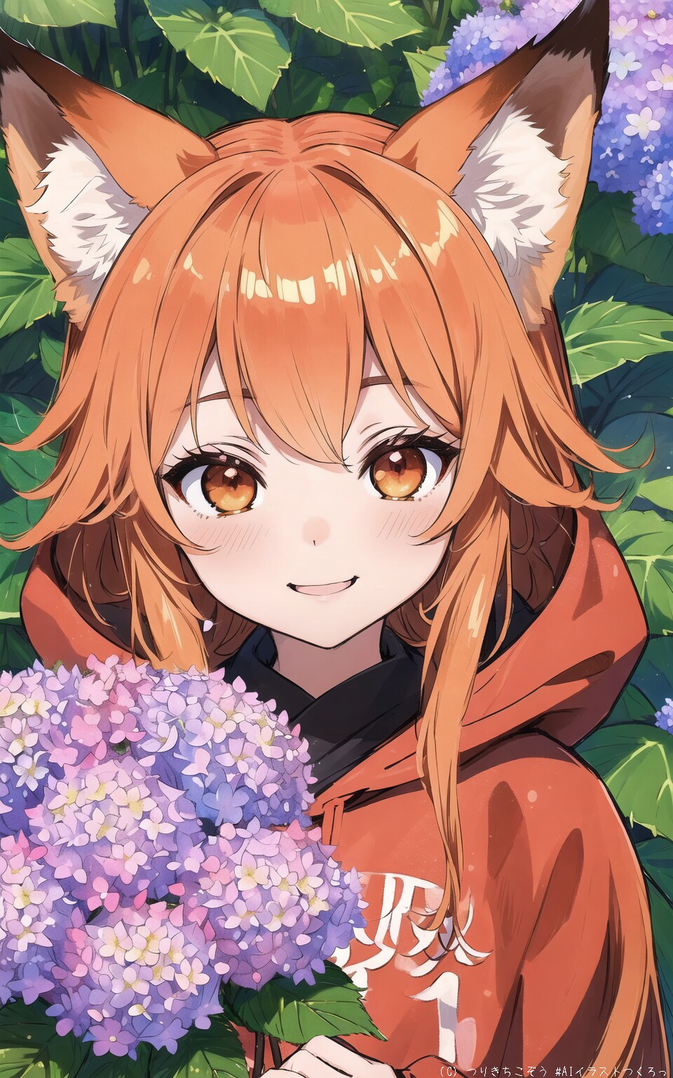 紫陽花と茜音さん