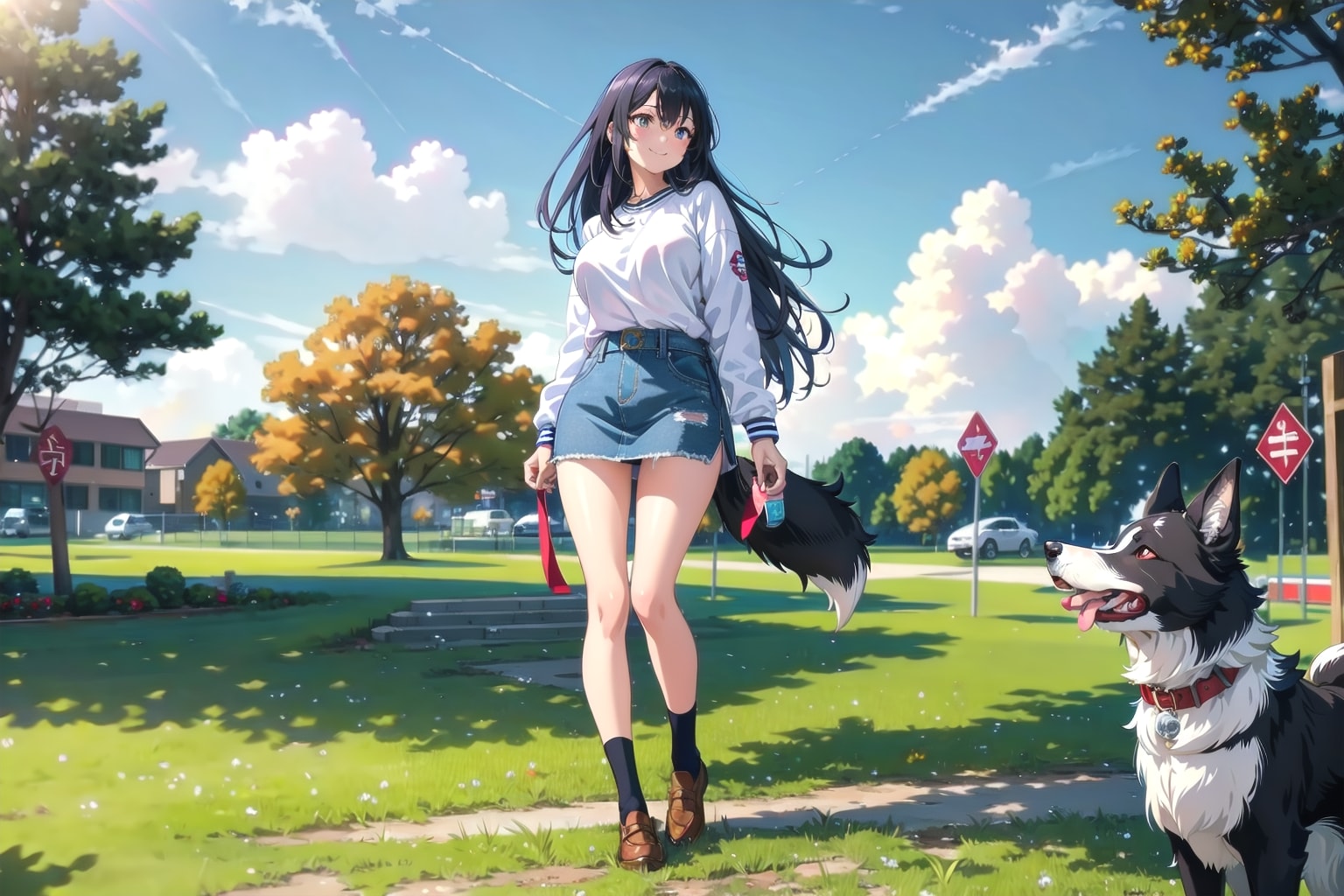 ボーダーコリーと一緒 | の人気AIイラスト・グラビア