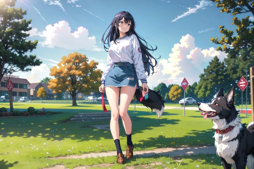 ボーダーコリーと一緒