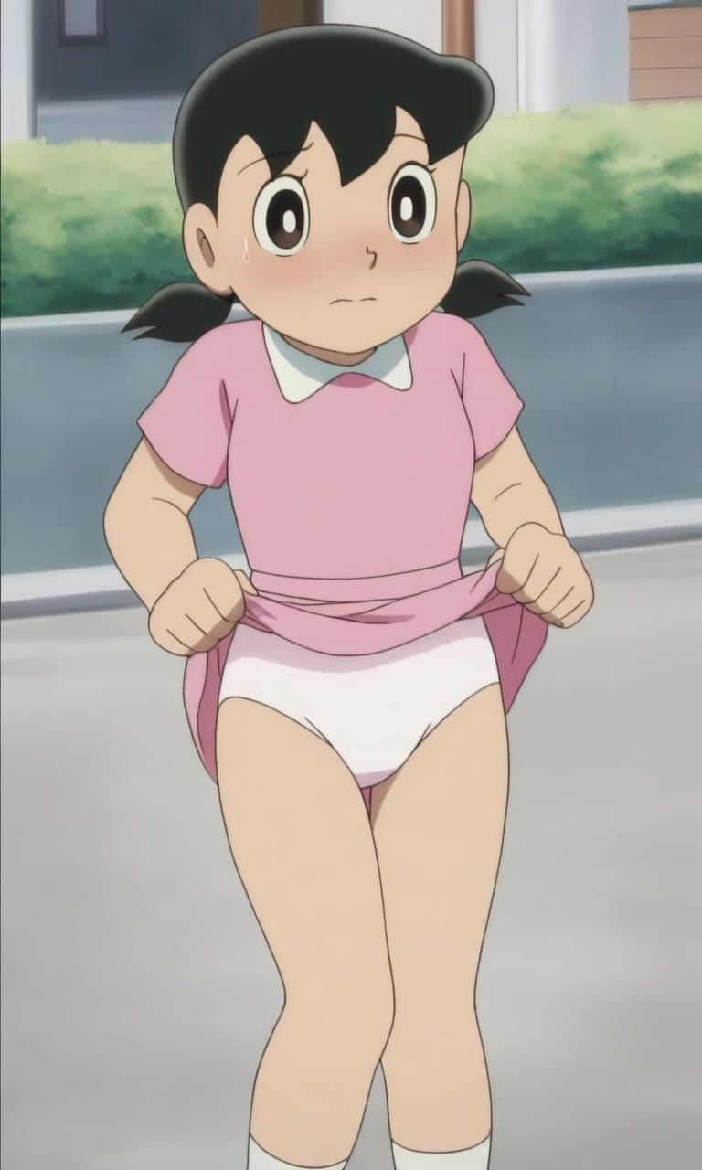 スカートたくしあげ
