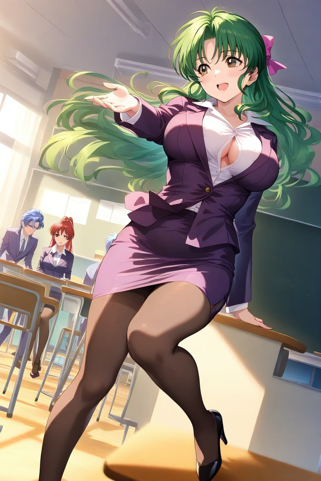 ナイスバディ先生の授業(構図失敗)👩‍🏫