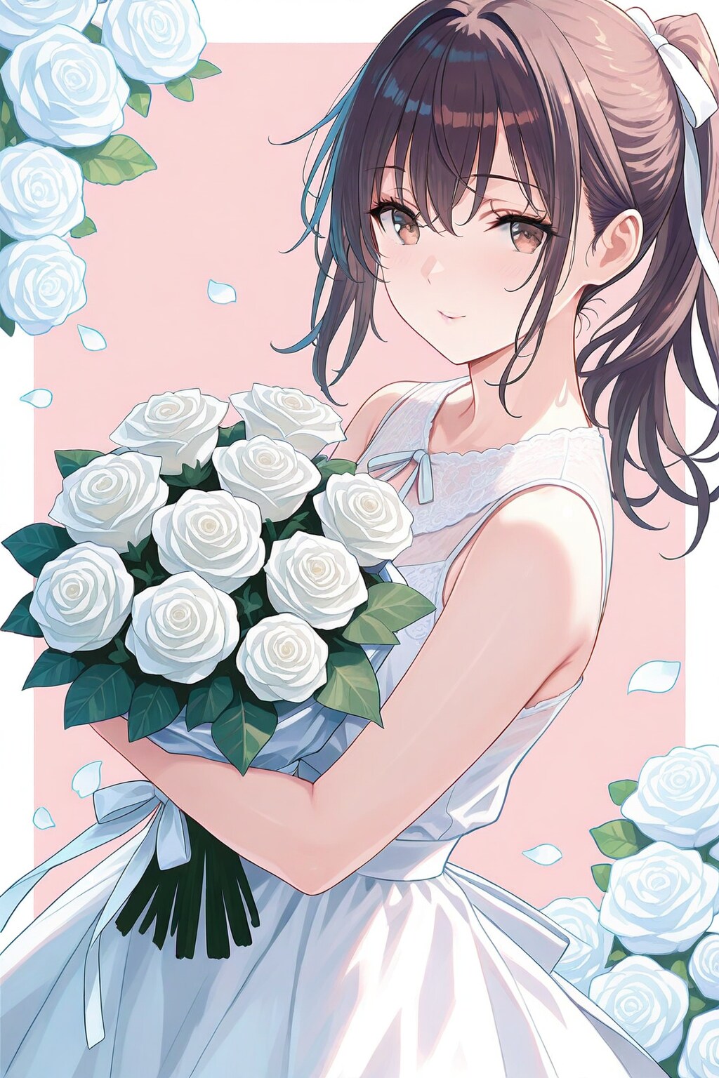 バラと少女