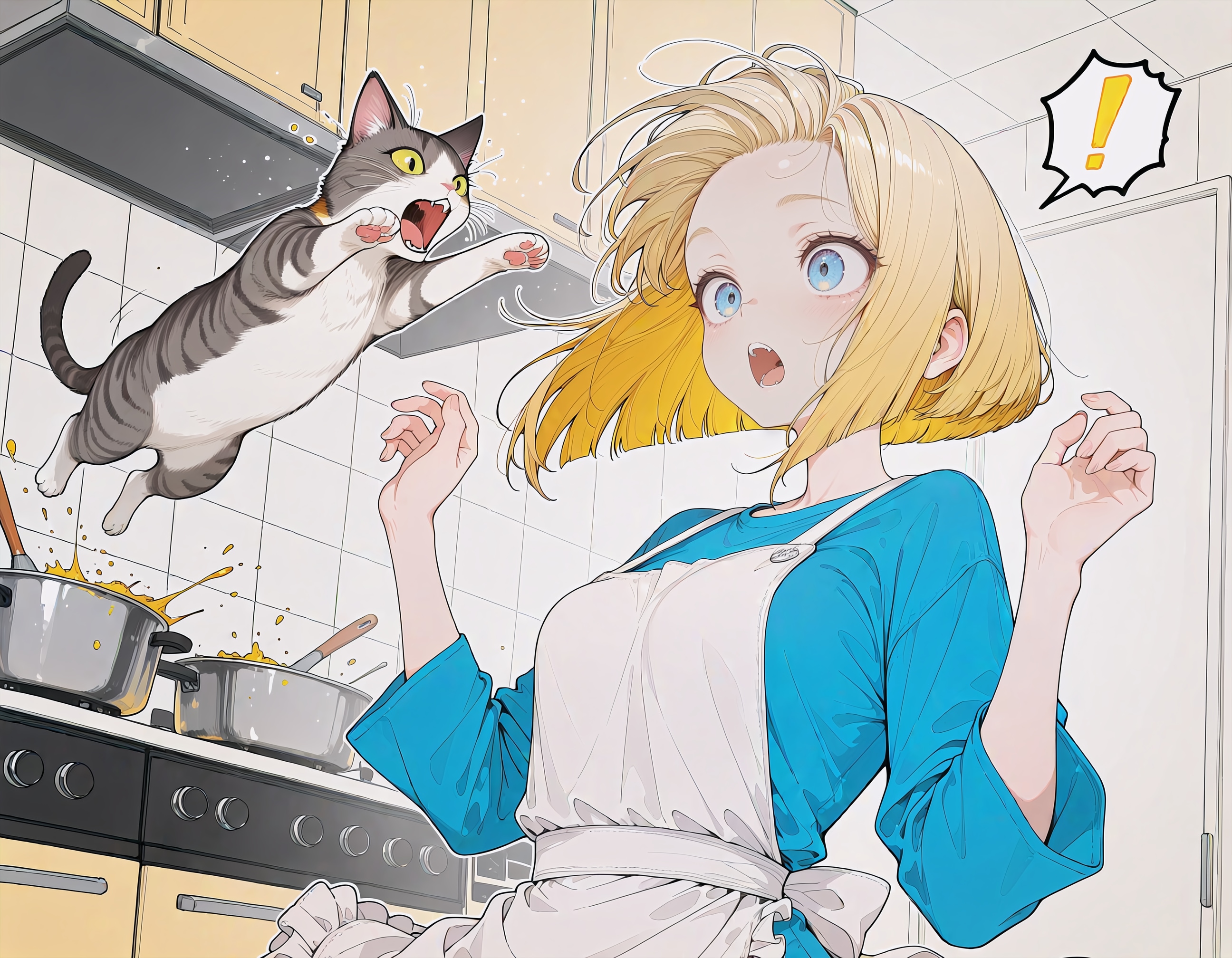 ねこねこパニック | の人気AIイラスト・グラビア