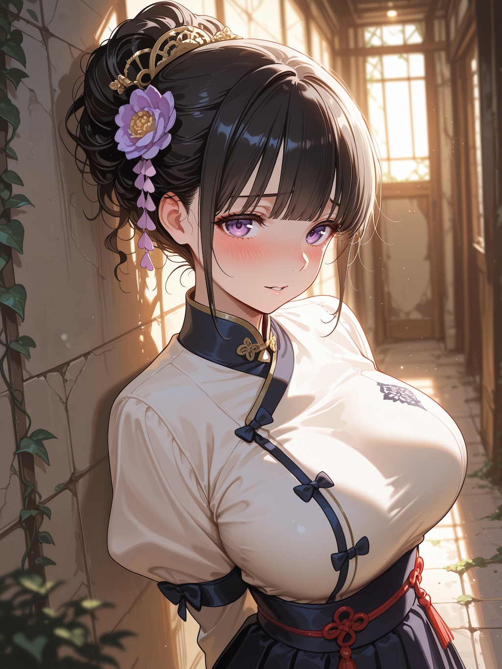 藤の花咲く古い洋館で