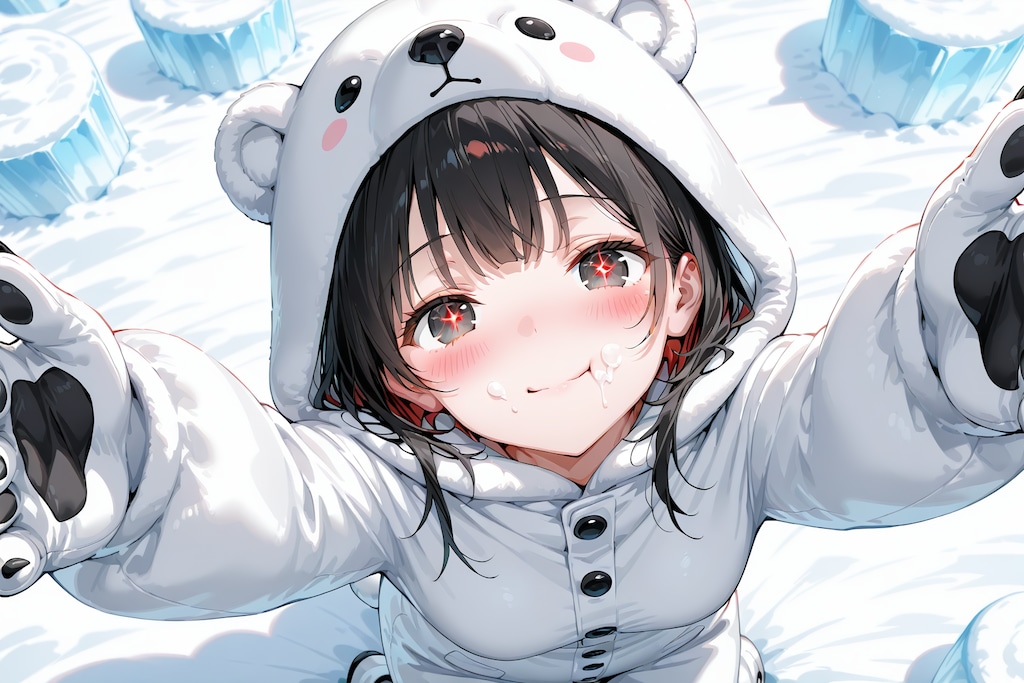 しろくまのきぐるみ（モデル: QILIN）