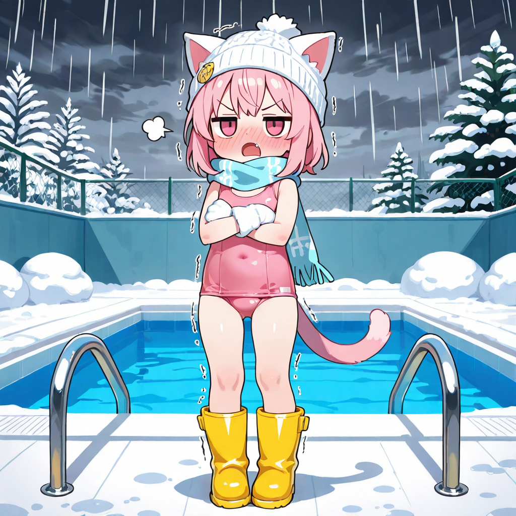 え～っと、プール画像だからこれでいいんだよね？？ねこちゃーん！！