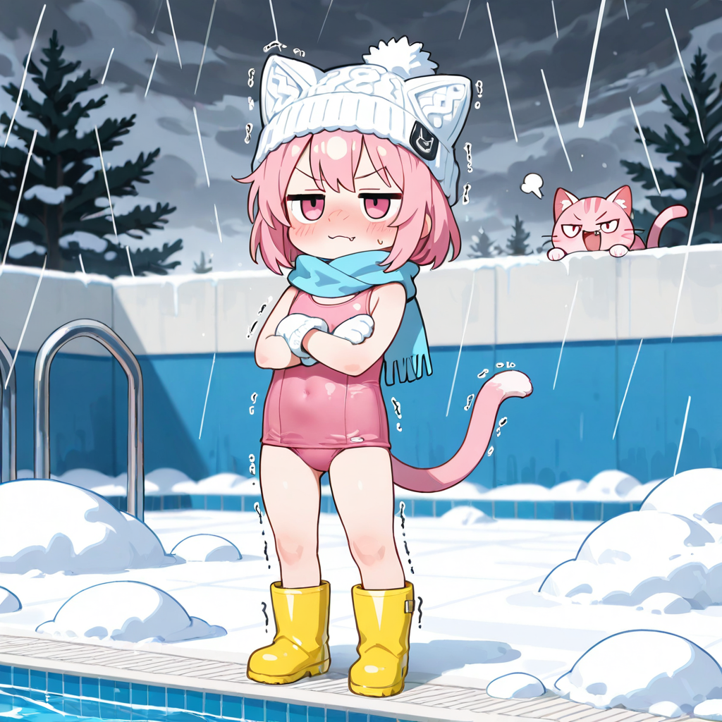 え～っと、プール画像だからこれでいいんだよね？？ねこちゃーん！！