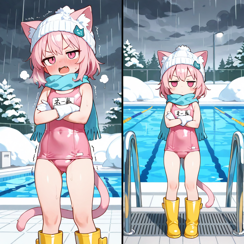 え～っと、プール画像だからこれでいいんだよね？？ねこちゃーん！！