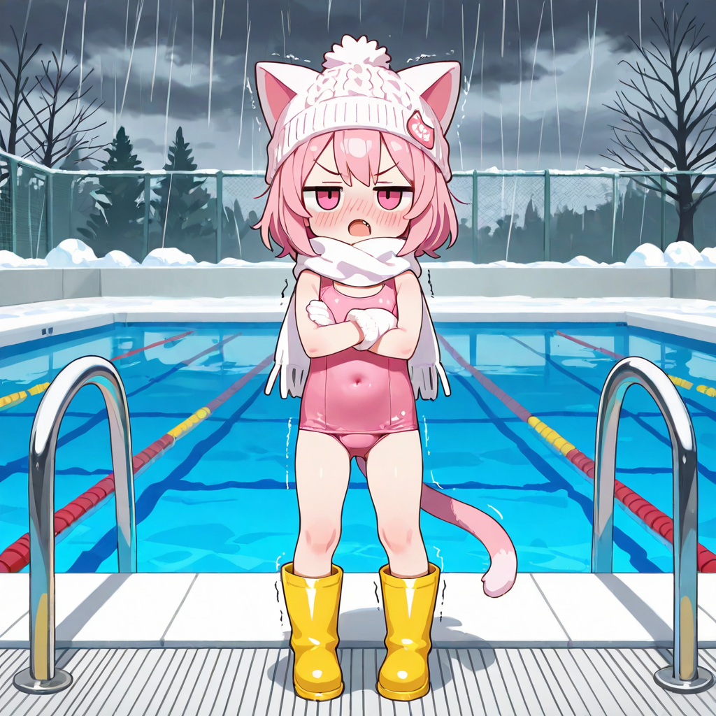 え～っと、プール画像だからこれでいいんだよね？？ねこちゃーん！！