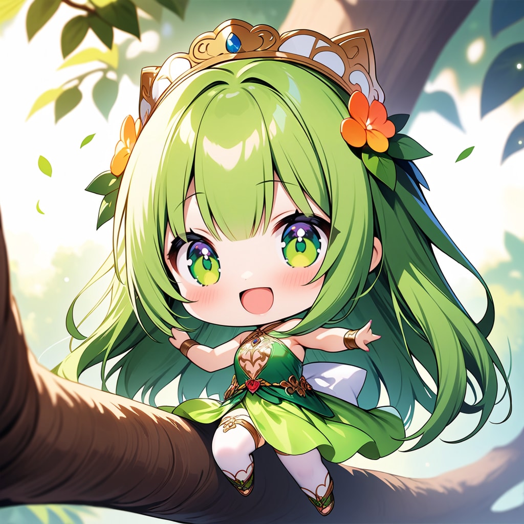 【妖精】ドライアド（ちびVer） | の人気AIイラスト・グラビア