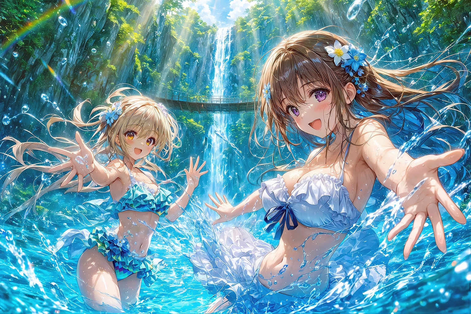 夏の水遊び