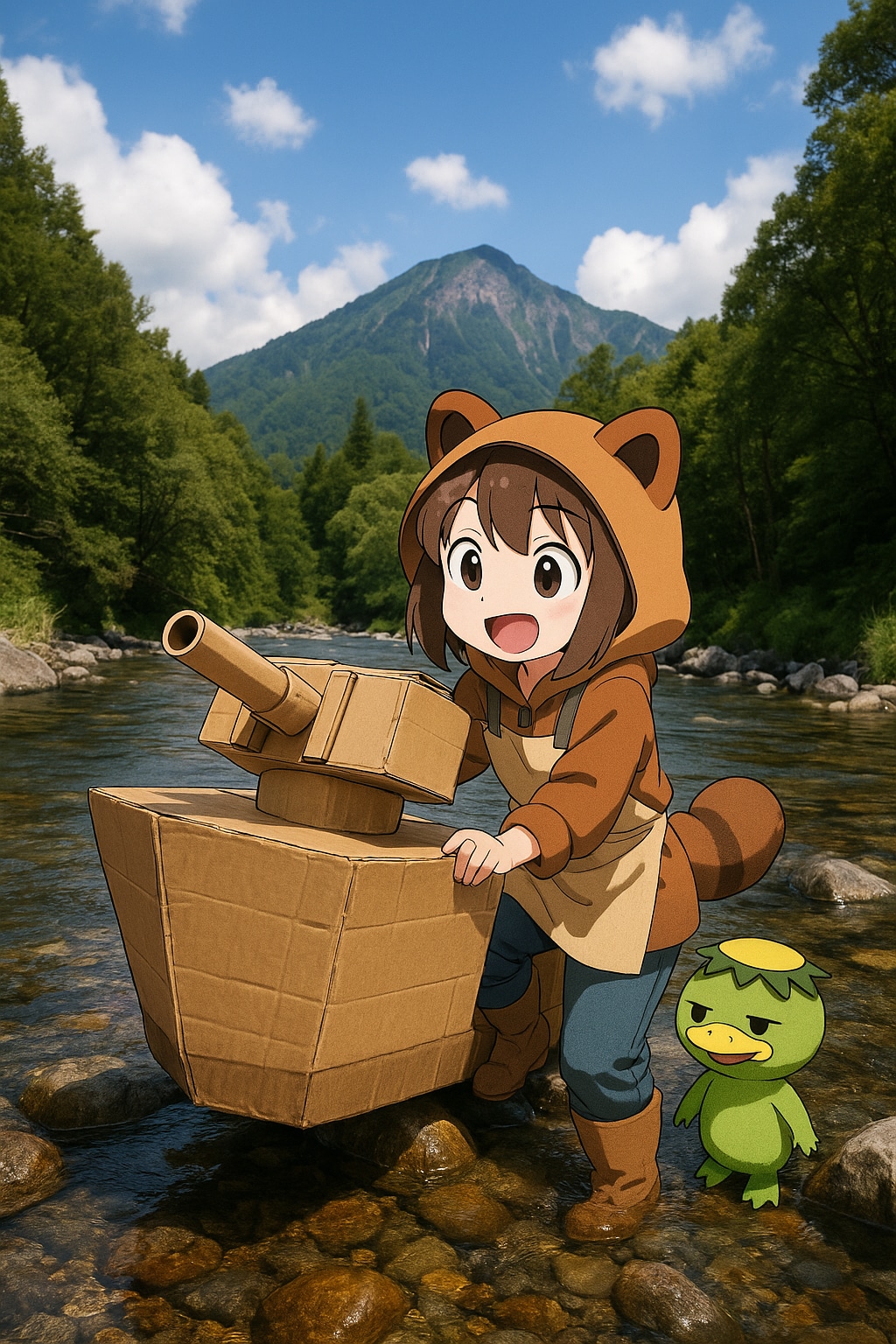 たぬの川遊び