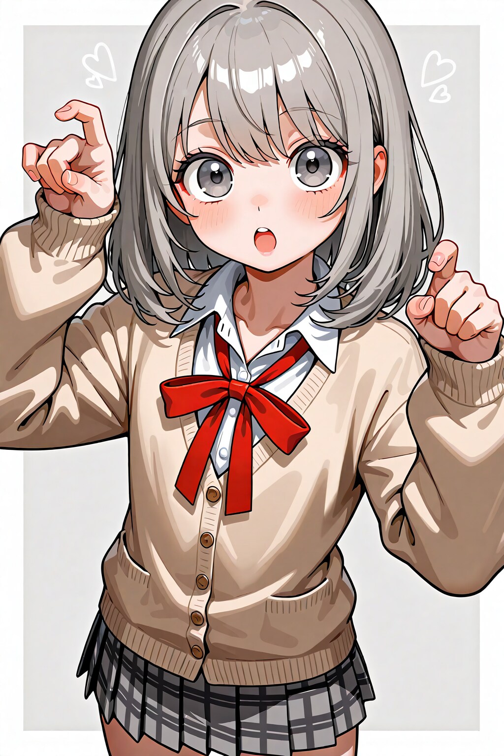 可愛いポーズをする男の娘