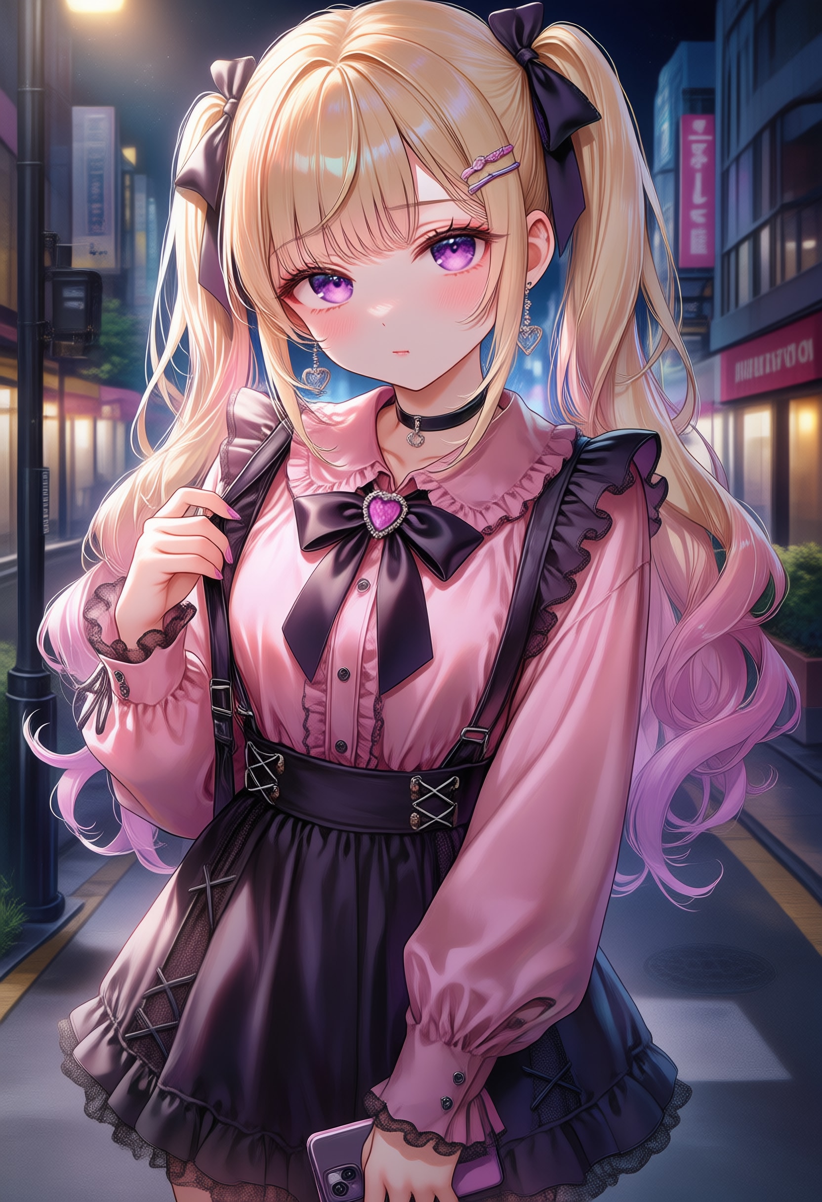 病みかわピンクと漆黒フリル