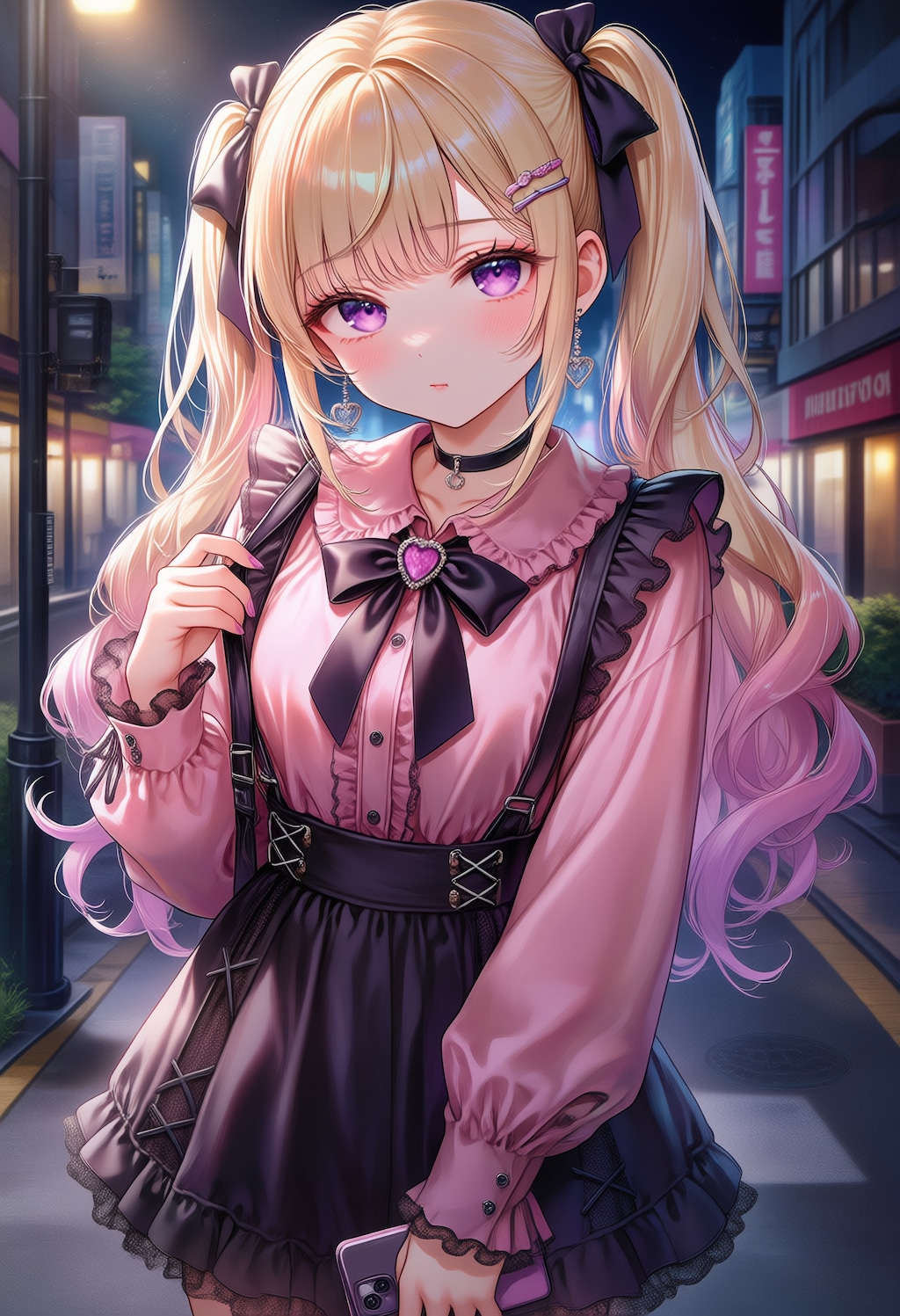 病みかわピンクと漆黒フリル