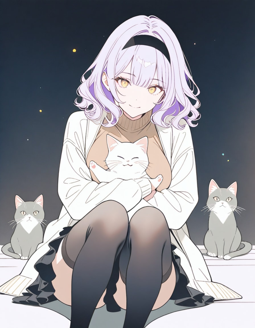 猫と姉さんXL | の人気AIイラスト・グラビア