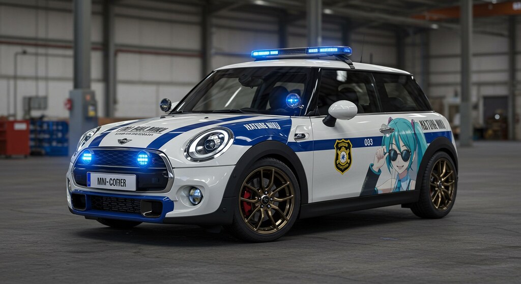 初音ミクミニクーパーパトロールカー