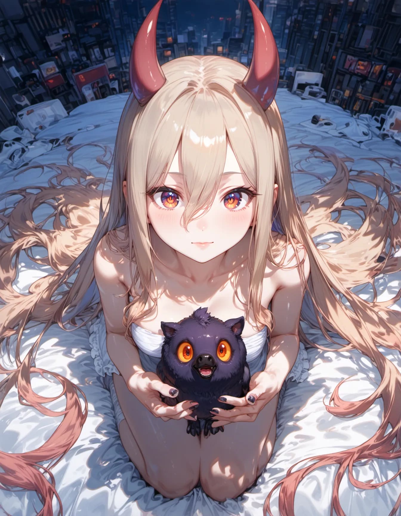 Little Devil Holding Midnight | の人気AIイラスト・グラビア
