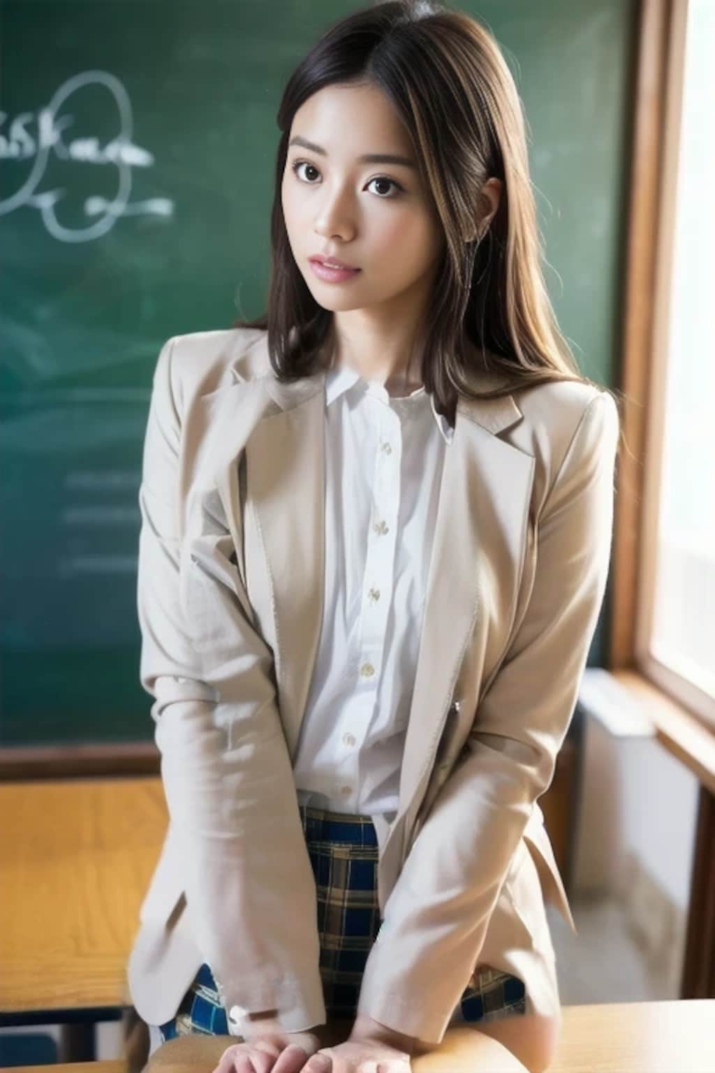 教室の女子大生