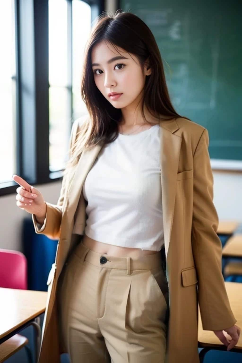 教室の女子大生