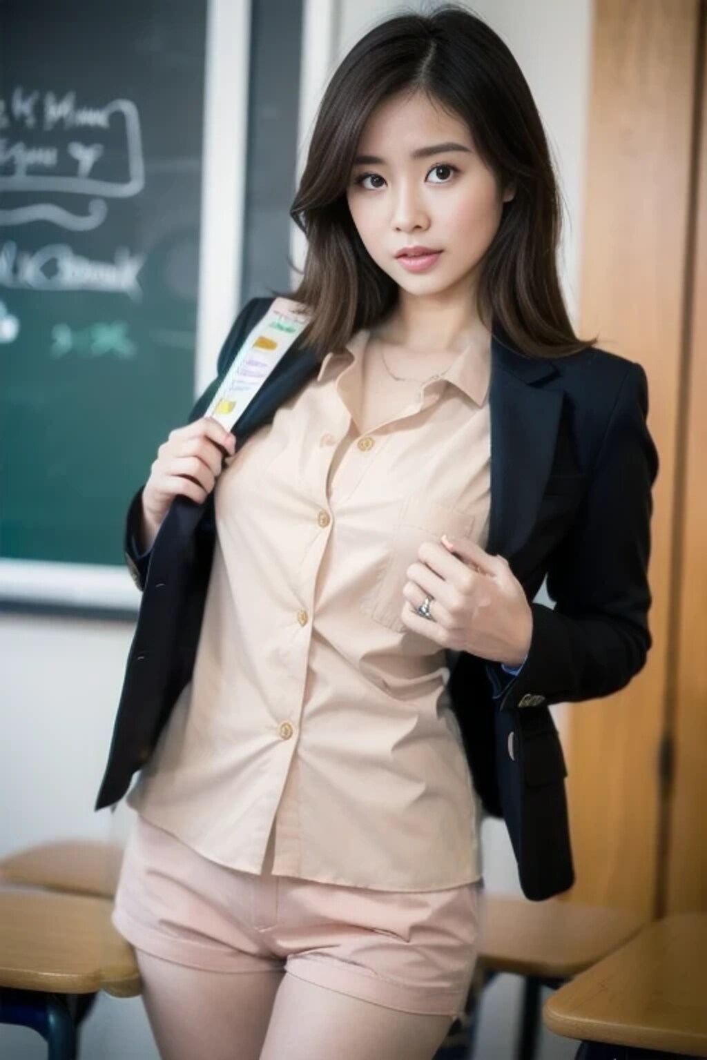 教室の女子大生